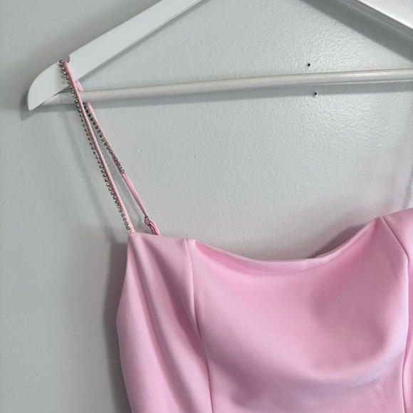 Lucy in the Sky - Scuba Rhinestone Dress (Pink) - Picture 7 of 9